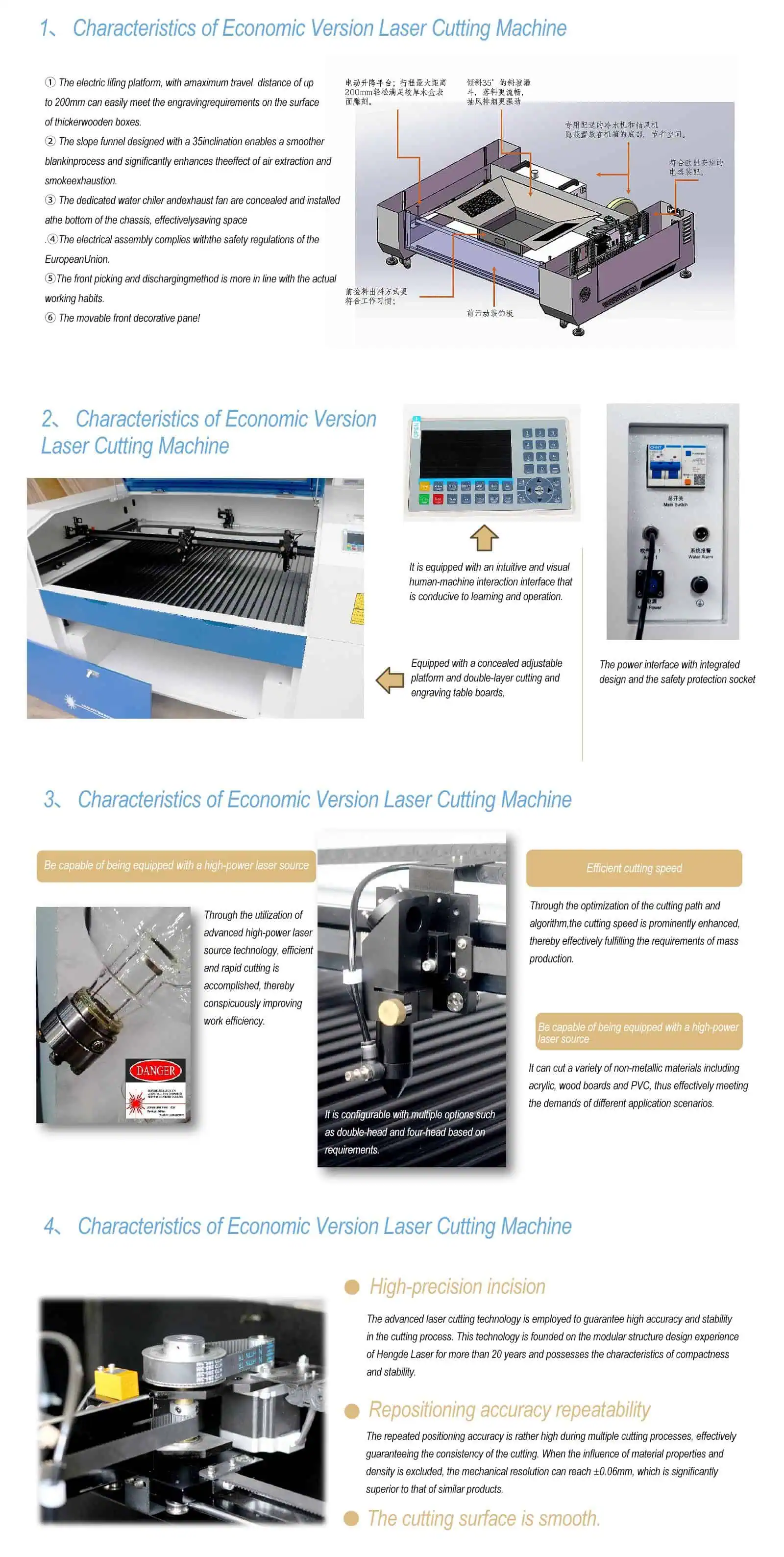 Precision cutting and engraving on acrylic sheets using the ETL-C13090 laser machine, ideal for signage production and non-metal material processing.